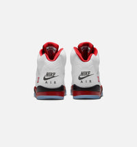 Air Jordan 5 Retro Fire Red Mens Lifestyle Shoe - White/Fire Red/Black