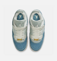 Air Jordan 4 Retro Worn Blue Womens Lifestyle Shoe - Sail/Sail Gum/Light Brown/Worn Blue