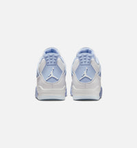Air Jordan 4 Retro Aluminum Womens Lifestyle Shoe - White/Aluminum/Blue Tint/Oil Green
