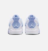 Air Jordan 4 Retro Aluminum Infant Toddler Lifestyle Shoe - White/Aluminum/Blue Tint/Oil Green