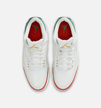 Air Jordan 3 Retro El Vuelo Mens Lifestyle Shoe - Summit White/Pine Green/Dragon Red/Metallic Gold
