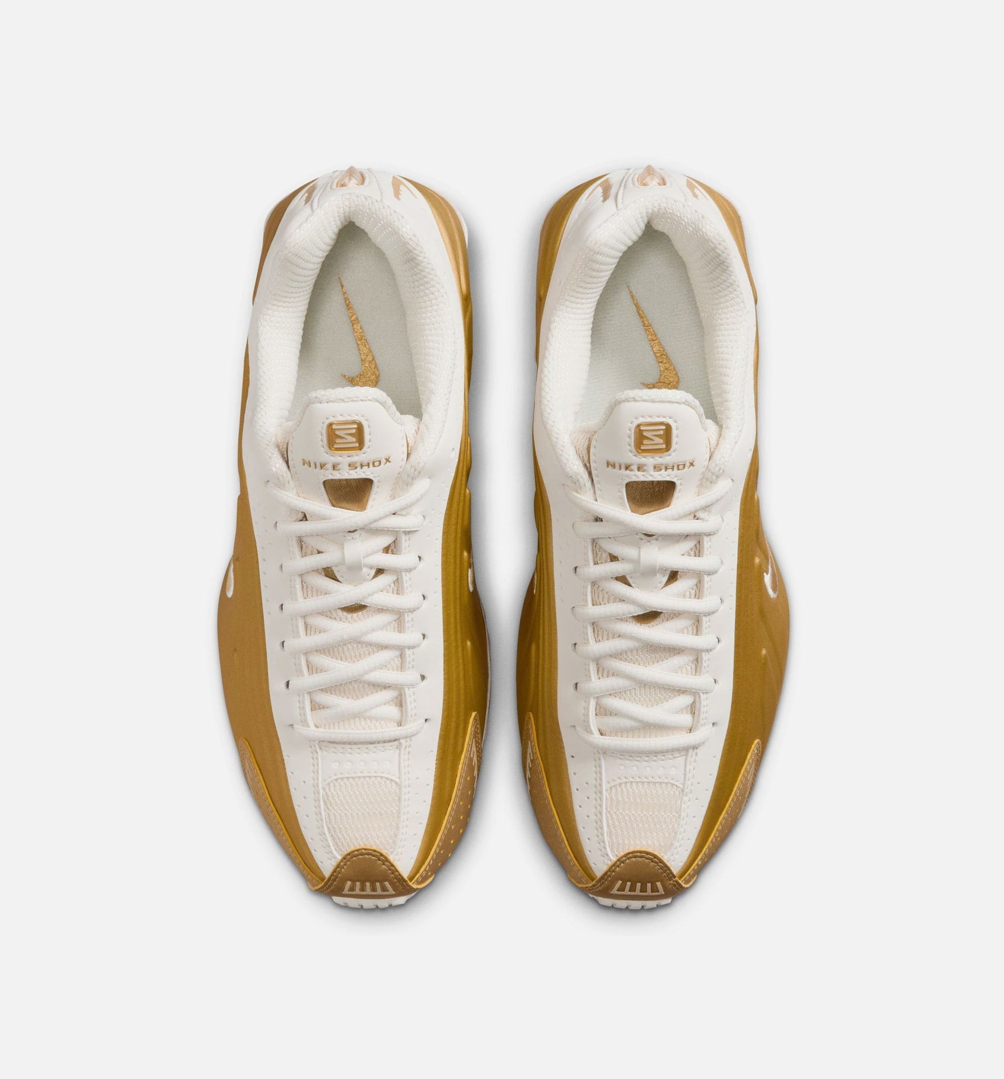 Shox R4 Womens Running Shoe - Soft Pearl/Metallic Gold