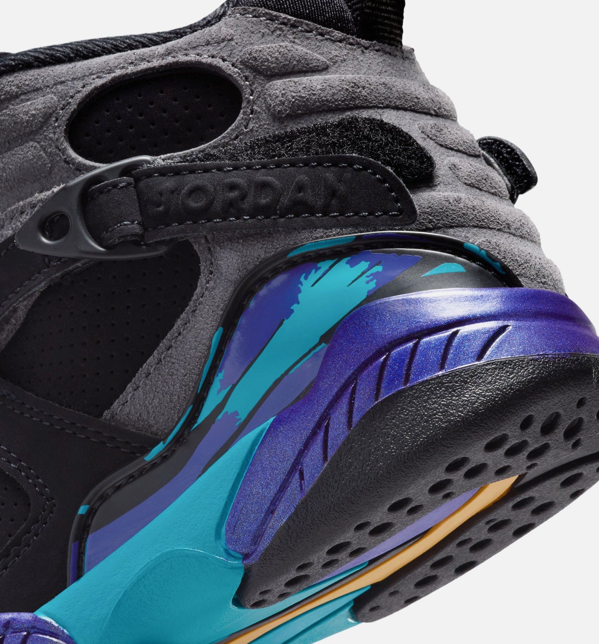 Air Jordan 8 Retro Aqua Preschool Lifestyle Shoe - Black/Multi Color/Bright Concord/Multi Color