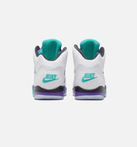 Air Jordan 5 Retro Grape Preschool Lifestyle Shoe - White/New Emerald/ Grape Ice/Black