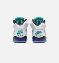Air Jordan 5 Retro Grape Grade School Lifestyle Shoe - White/New Emerald/Grape Ice/Black