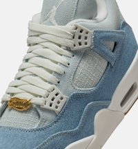 Air Jordan 4 Retro Worn Blue Womens Lifestyle Shoe - Sail/Sail Gum/Light Brown/Worn Blue
