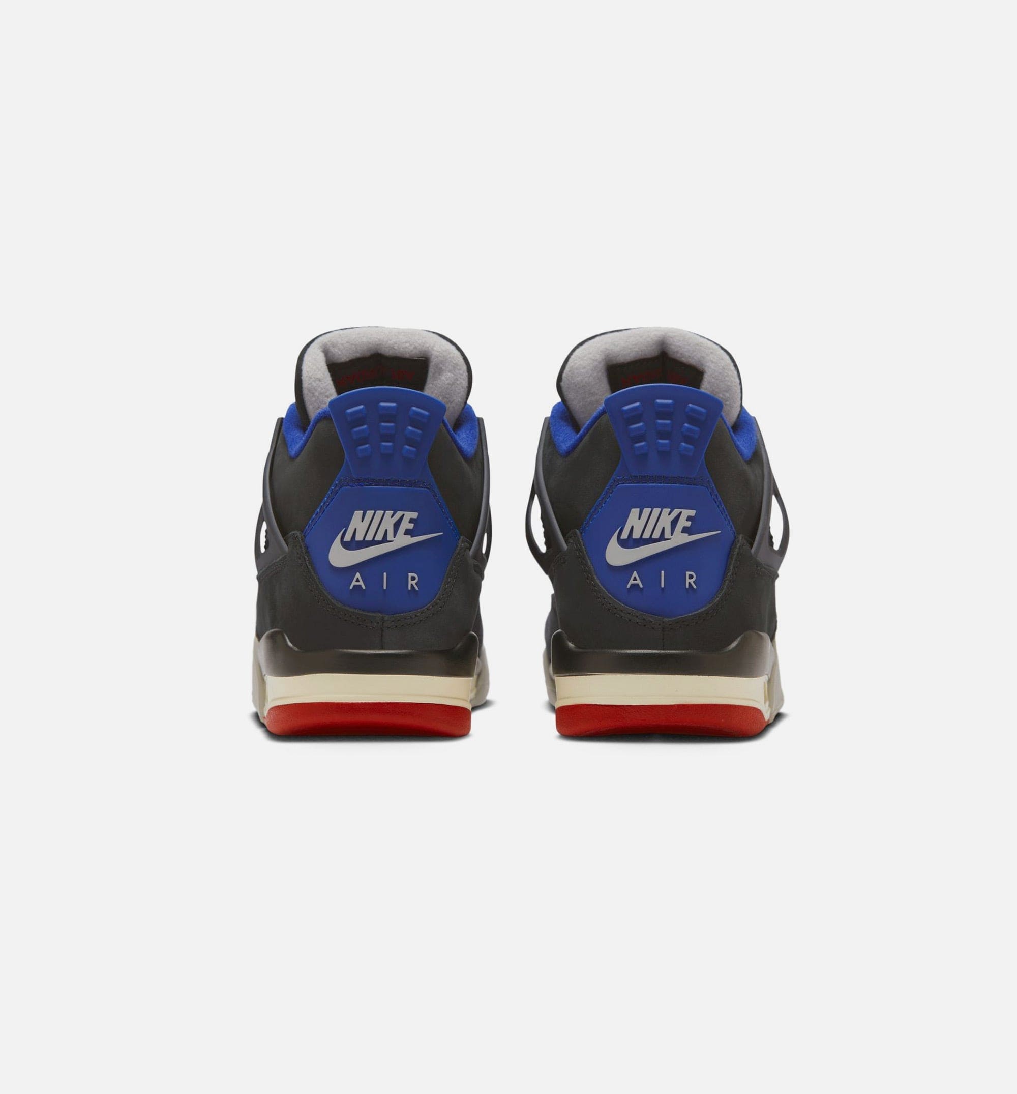 Air Jordan 4 Retro Rare Air Grade School Lifestyle Shoe - Black/Fire Red/Deep Royal Blue