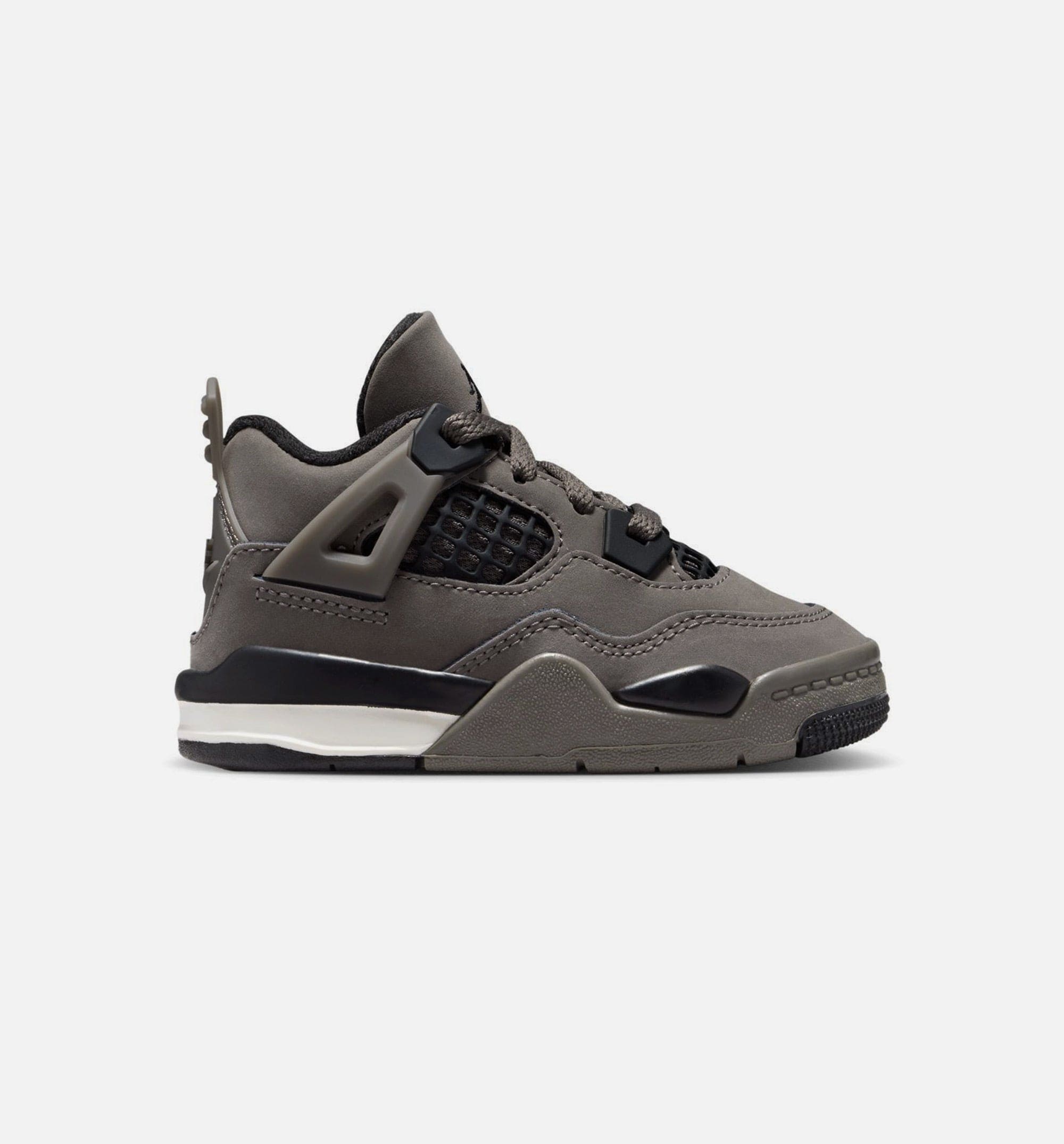 Air Jordan 4 Retro Cave Stone And Black Infant Toddler Lifestyle Shoe - Cave Stone/Black/Moon Particle
