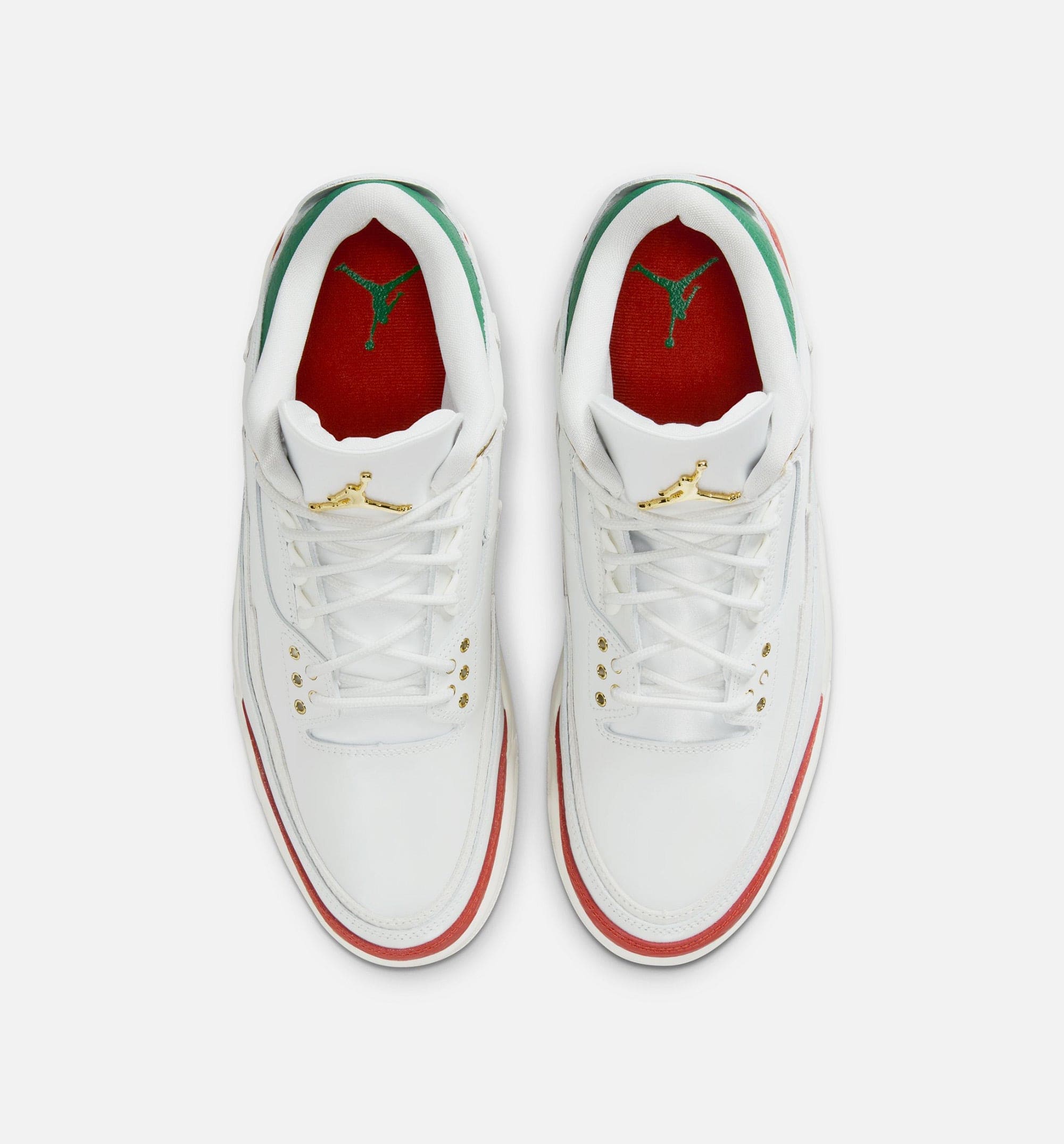 Air Jordan 3 Retro El Vuelo Mens Lifestyle Shoe - Summit White/Pine Green/Dragon Red/Metallic Gold
